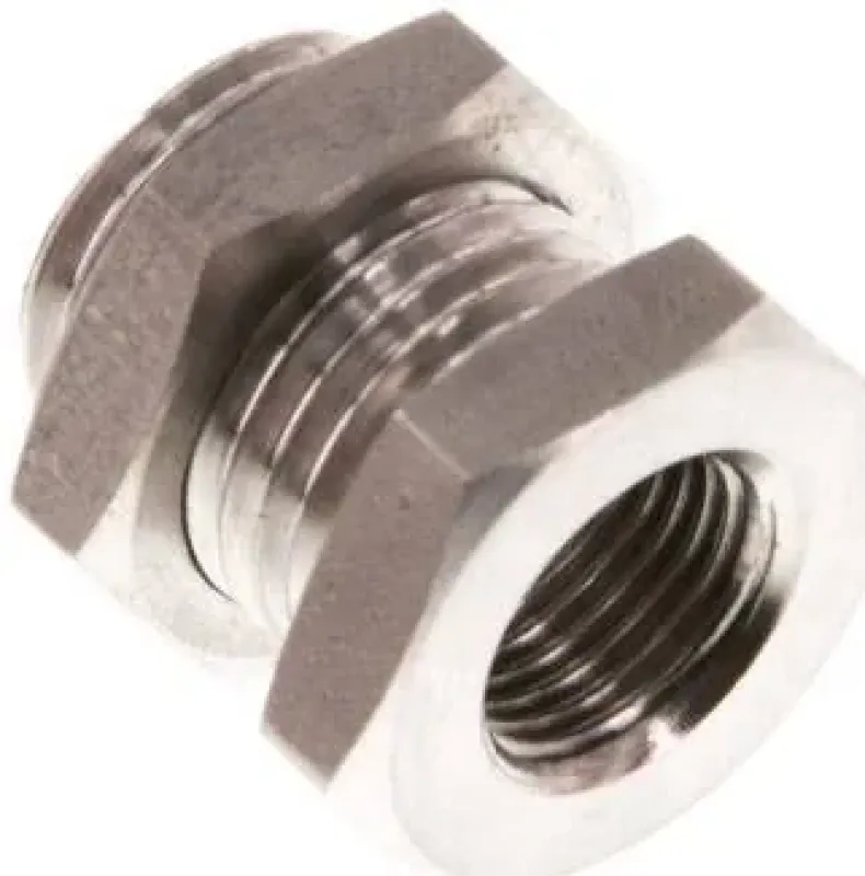 Schottverschraubung aus Edelstahl 1.4571, für Plattenmontage, bis 40 bar, alle Größen