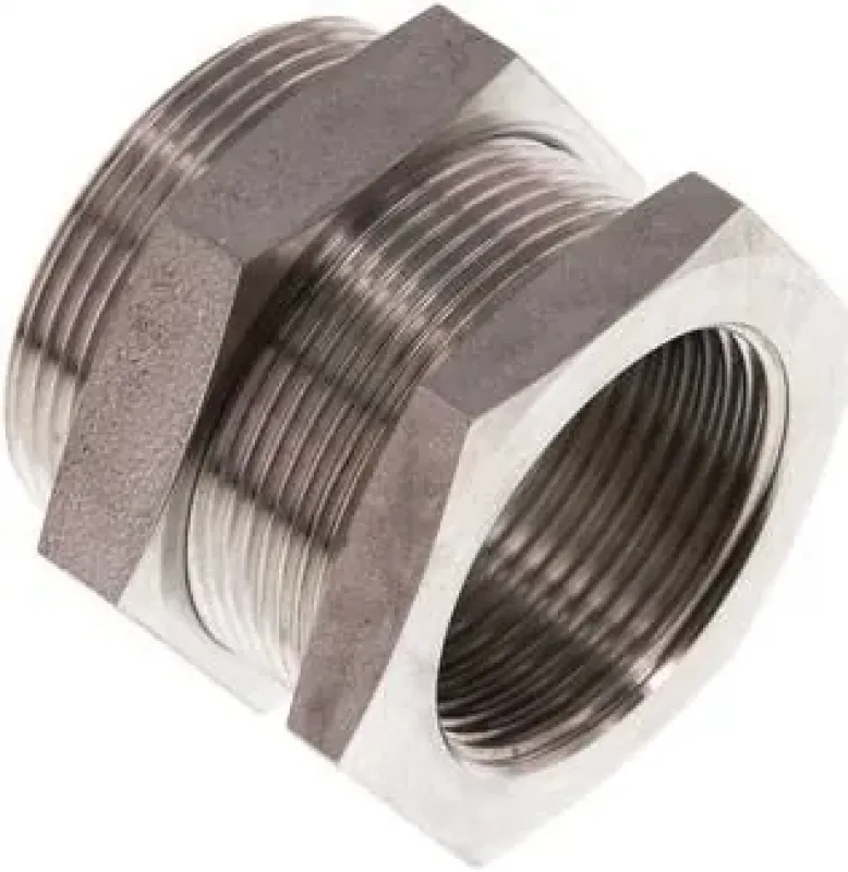 Schottverschraubung aus Edelstahl 1.4571, für Plattenmontage, bis 40 bar, alle Größen