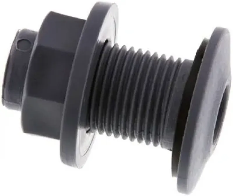 Schottverschraubung aus PP (Polypropylen), ohne Innengewinde, PN 10, alle Größen