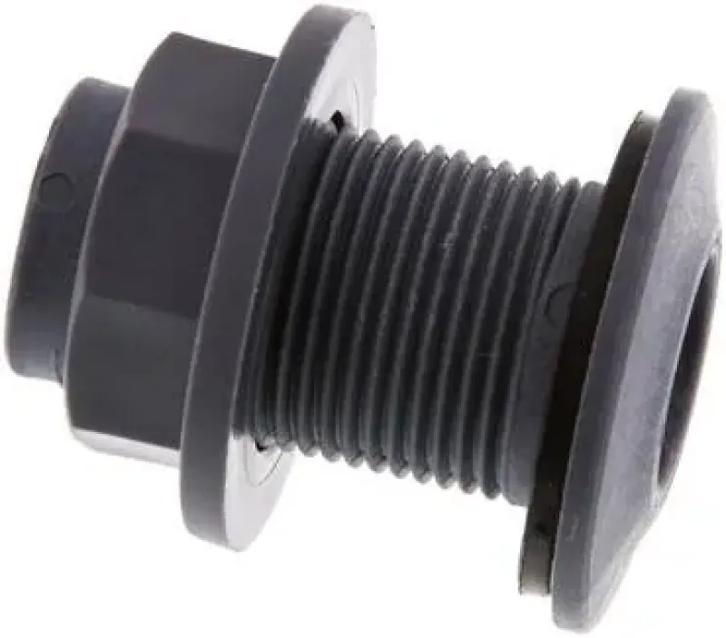 Schottverschraubung aus PP (Polypropylen), ohne Innengewinde, PN 10, alle Größen