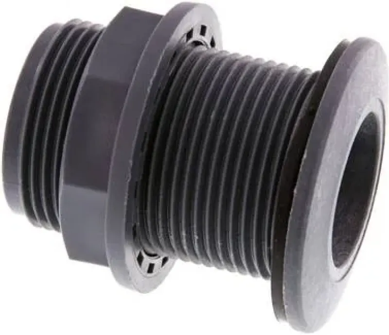 Schottverschraubung aus PP (Polypropylen), ohne Innengewinde, PN 10, alle Größen