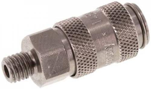 Kupplungsdosen mit Außengewinde, NW 2,7 , Edelstahl 1.4305, alle Größen