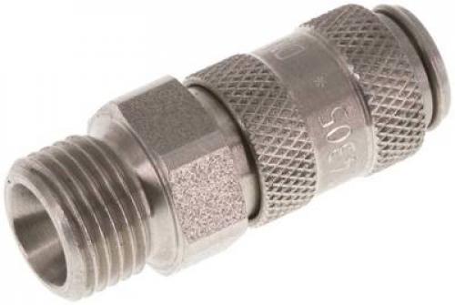 Kupplungsdosen mit Außengewinde, NW 2,7 , Edelstahl 1.4305, alle Größen