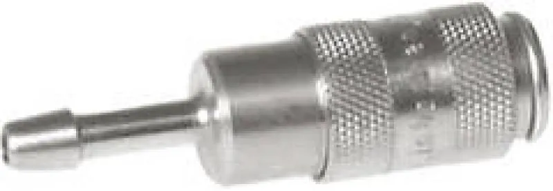 Pneumatik-Kupplungsdose NW 2,7, Messing vernickelt, Schlauchtülle