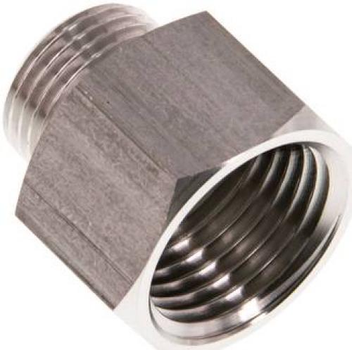 Reduziernippel Edelstahl 1.4571 mit zylindrischem Außen- und Innengewinde bis 40 bar, alle Größen