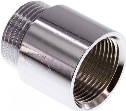 Gewindeverlängerungen aus Messing verchromt mit Innenvielkant, DIN 3523, alle Größen