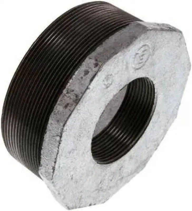 Reduziernippel Temperguss verzinkt mit konischem Außen- und zylindrischem Innengewinde, bis 25 bar, alle Größen