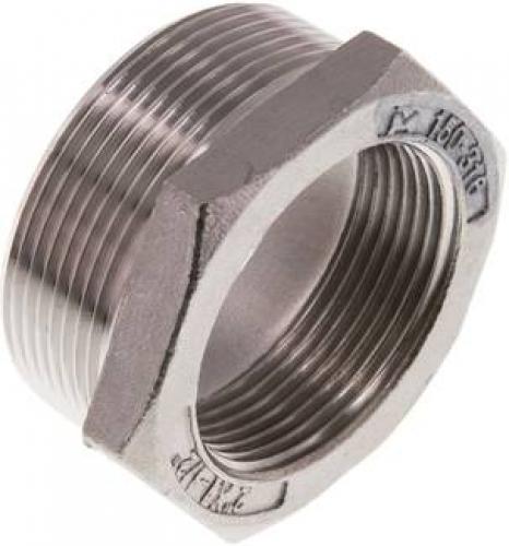 Reduziernippel Edelstahl 1.4408 mit konischem Außen- und zylindrischem Innengewinde bis 16 bar, alle Größen