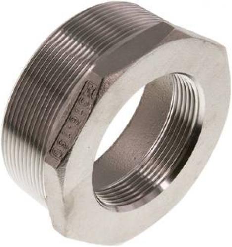 Reduziernippel Edelstahl 1.4408 mit konischem Außen- und zylindrischem Innengewinde bis 16 bar, alle Größen