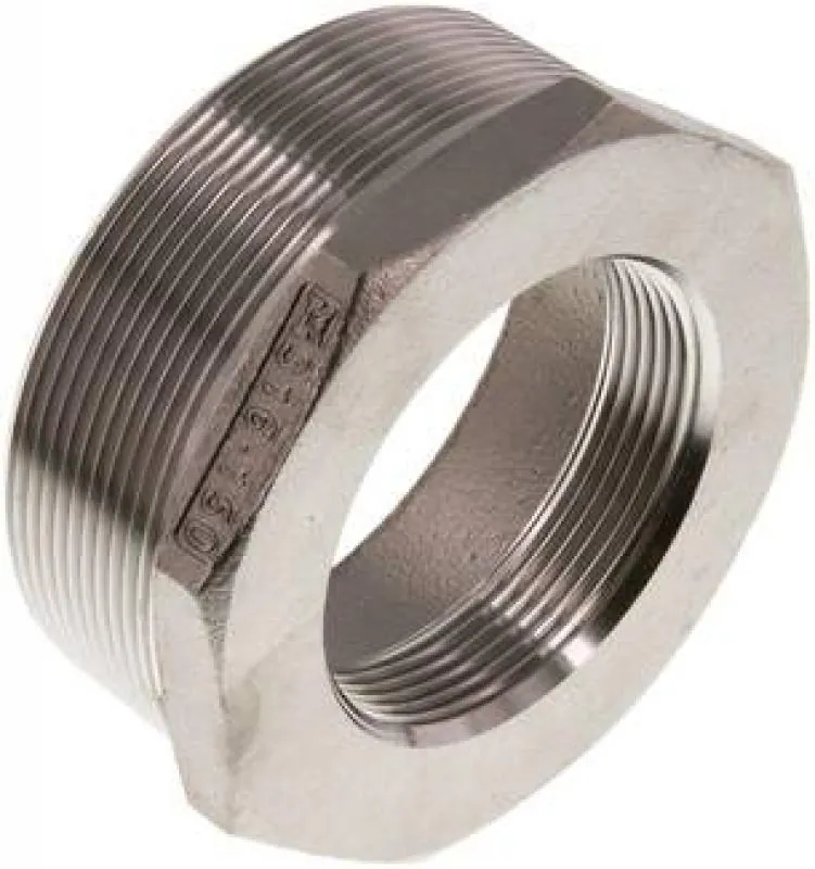 Reduziernippel Edelstahl 1.4408 mit konischem Außen- und zylindrischem Innengewinde bis 16 bar, alle Größen