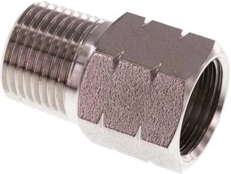Reduziernippel Edelstahl 1.4571 mit NPT-Gewinde / G-Gewinde bis 40 bar, alle Größen