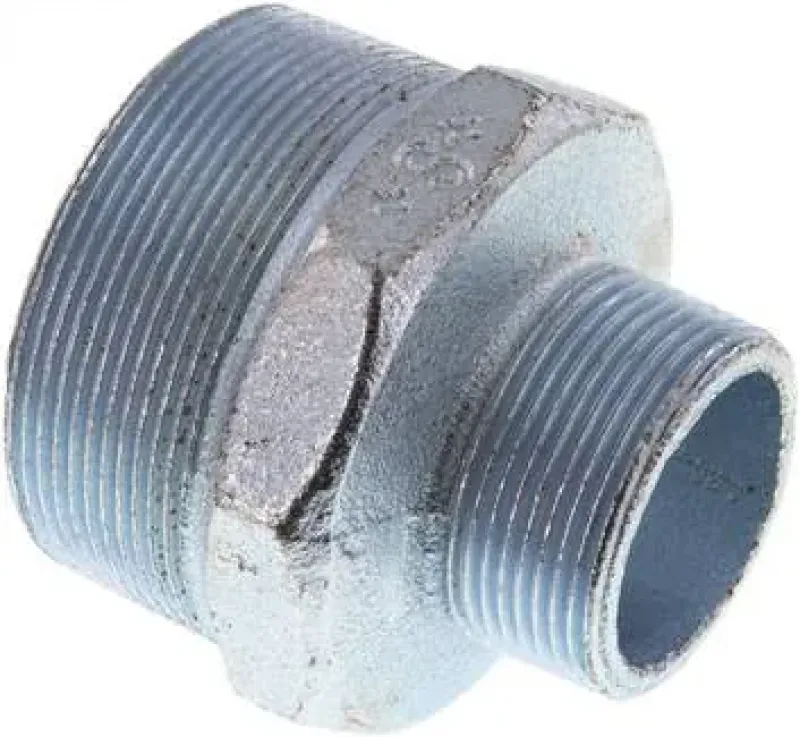 Doppelnippel aus Temperguss, feuerverzinkt, konisches Gewinde, bis 25 bar, alle Größen