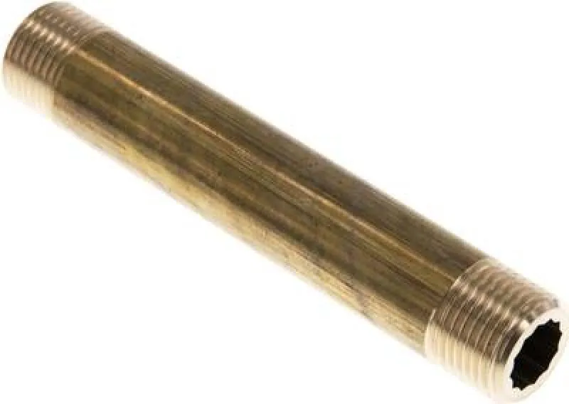 Rohrdoppelnippel aus Messing, ähnlich EN 10241 (DIN 2982), bis 16 bar, alle Größen