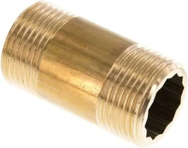 Rohrdoppelnippel aus Messing, ähnlich EN 10241 (DIN 2982), bis 16 bar, alle Größen