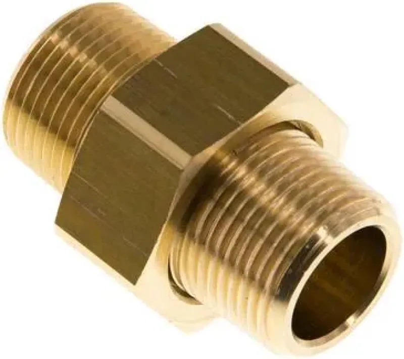 Doppelnippel trennbar aus Messing, beidseitig Außengewinde, konisch dichtend, bis 16 bar, alle Größen