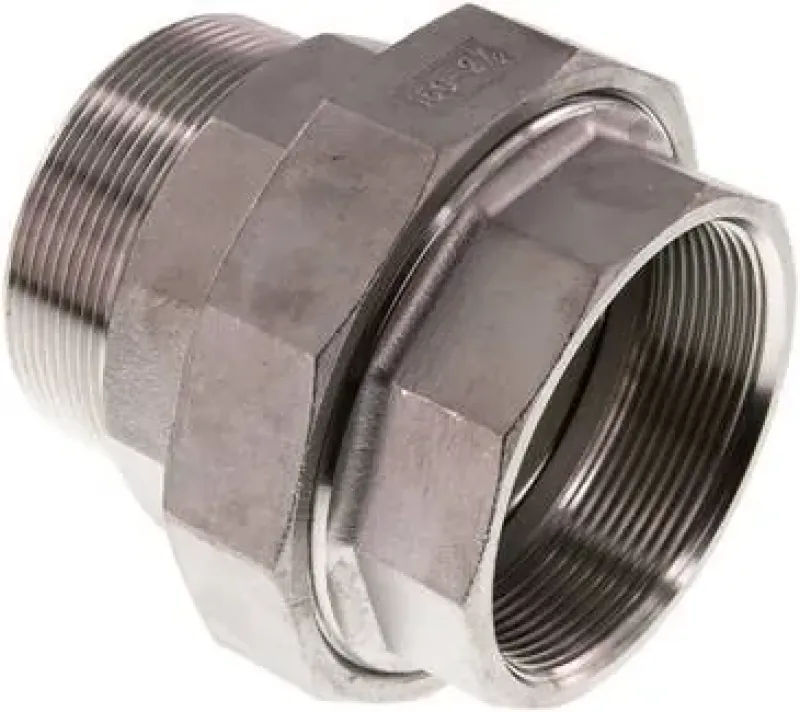 Verschraubung aus Edelstahl 1.4408, Innengewinde und Außengewinde, konisch dichtend, bis 16 bar, auch NPT-Gewinde, alle Größen