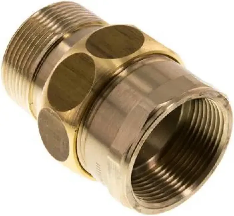 Verschraubung aus Messing, Innengewinde und Außengewinde, flach dichtend, bis 16 bar, alle Größen