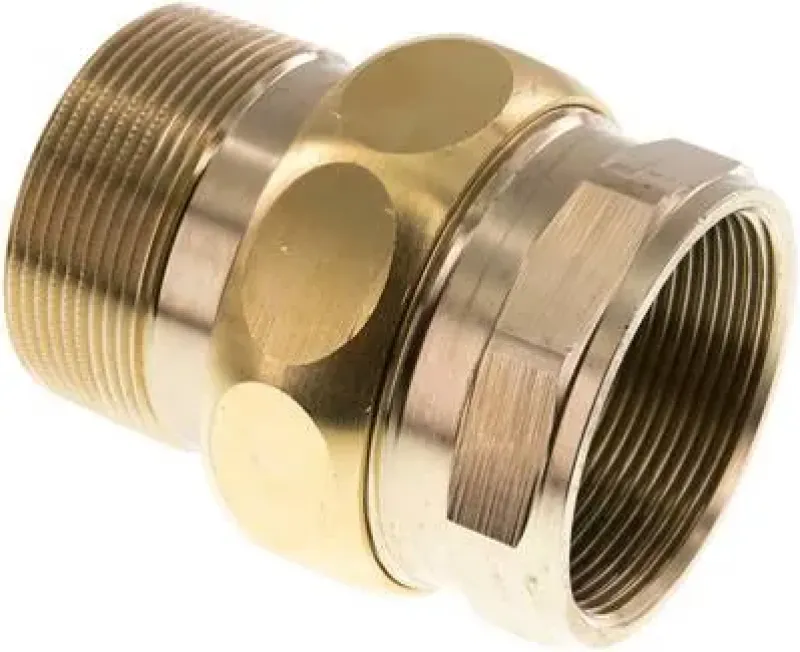 Verschraubung aus Messing, Innengewinde und Außengewinde, flach dichtend, bis 16 bar, alle Größen
