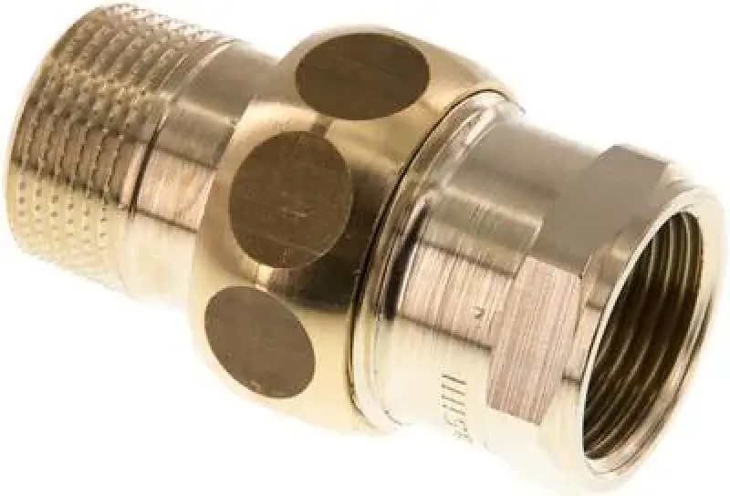 Verschraubung aus Messing, Innengewinde und Außengewinde, flach dichtend, bis 16 bar, alle Größen
