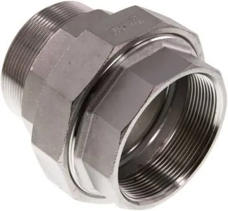 Verschraubung aus Edelstahl 1.4408, Innengewinde und Außengewinde, flach dichtend, bis 16 bar, alle Größen