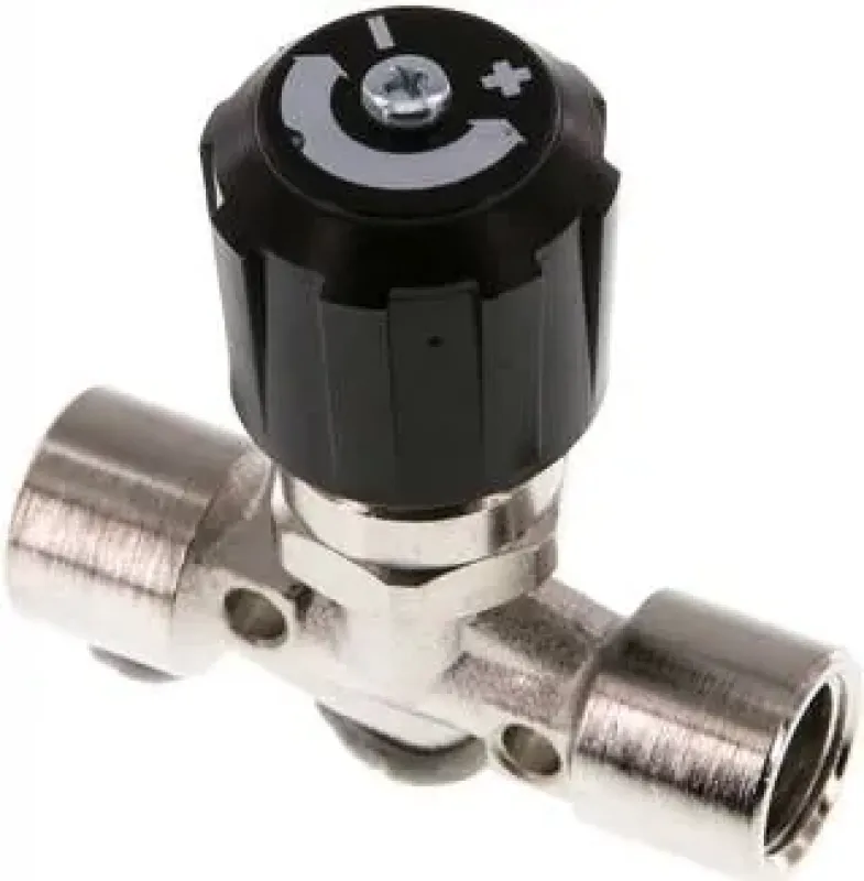 Nadel-Absperrventile Messing vernickelt für Schalttafeleinbau, PN 18, alle Größen