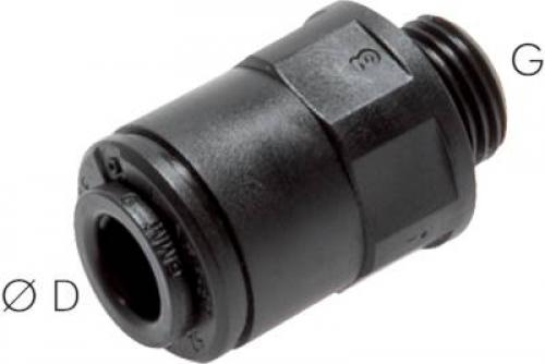 Steckverschraubungen zylindrisch für Lebensmittel IQS-FDA