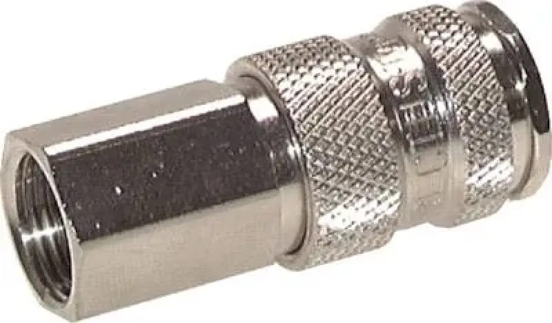 Kupplungsdosen mit Innengewinde, NW 7,2, Stahl gehärtet / Messing vernickelt, verschiedene Größen