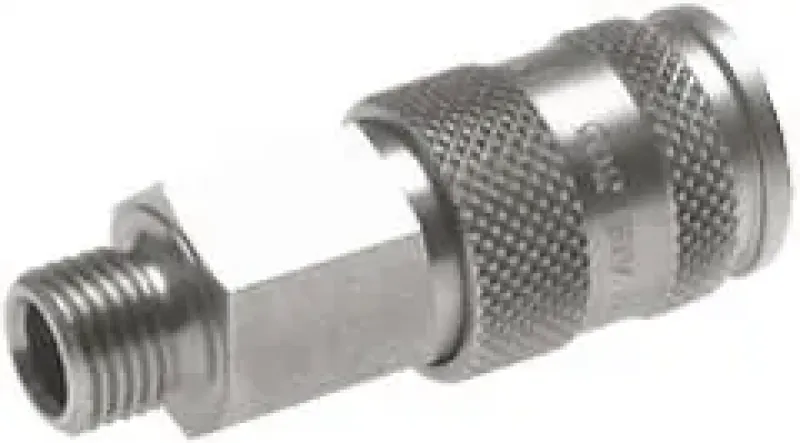 Kupplungsdosen mit Außengewinde, NW 7,2, Edelstahl 1.4404, verschiedene Größen