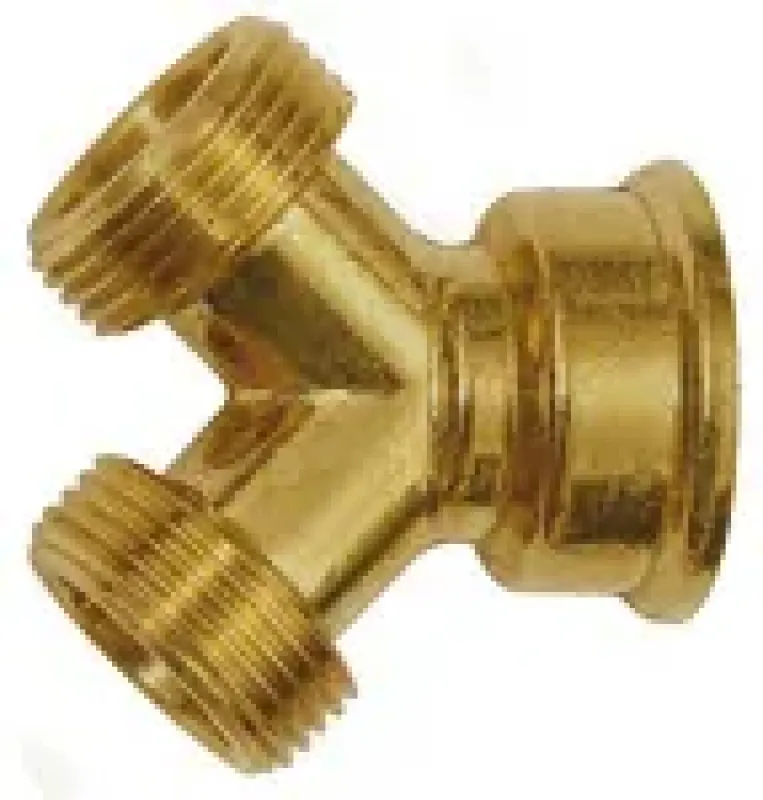 Original GEKA® Y-Verteiler aus Messing mit zwei Absperrhähnen mit Außengewinde & Innengewinde