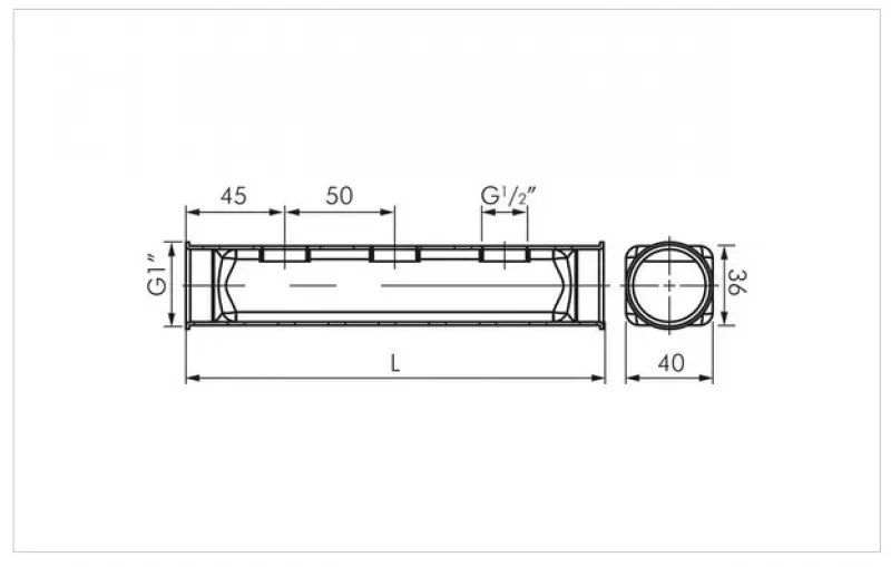Detailaufnahme der geschliffenen Oberfläche und der Montagebohrungen (AISI 304/316)