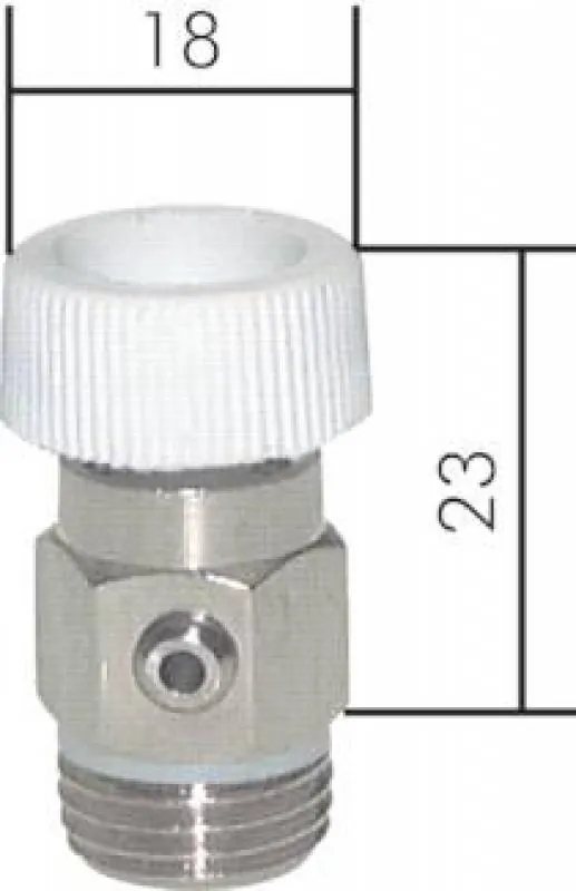 Ablass- und Entlüftungsventil Messing verchromt PN 10 ohne Tülle alle Größen