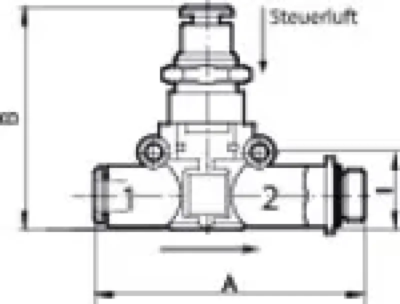 Riegler 3/2-Wegeventile pneumatisch betätigt, Schlauch (Eingang) – Gewinde (Ausgang)
