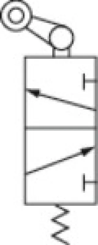 Riegler 3/2-Wegeventil mechanisch betätigt, Serie »M3«, Rollenhebel, Stössel NC