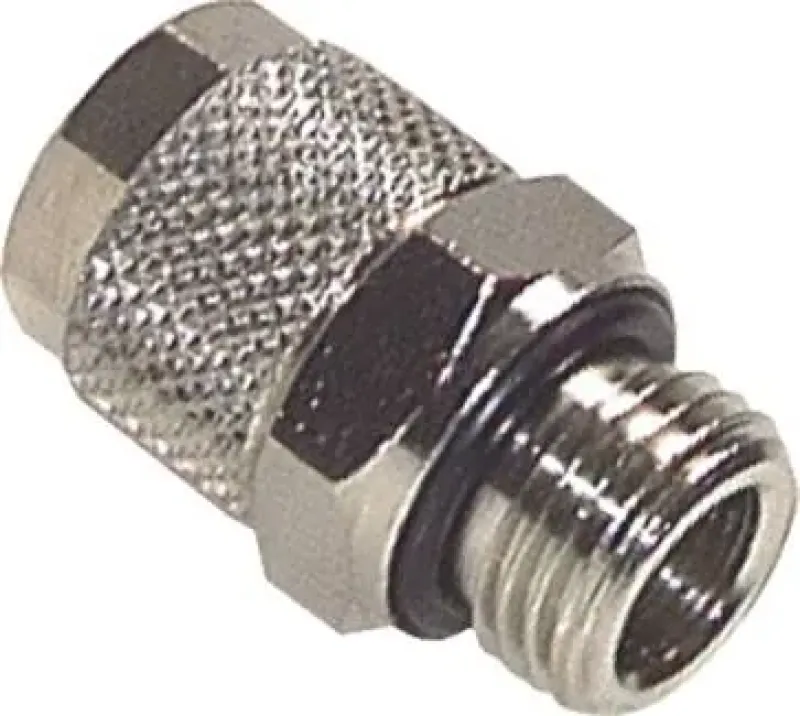 Gerade CK-Einschraubverschraubung Messing vernickelt mit zylindrischem Außengewinde und sichtbarem NBR-O-Ring