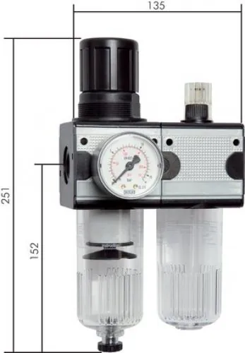 Detailansicht Aventics Wartungseinheit Multifix Baureihe 2 5800 l/min