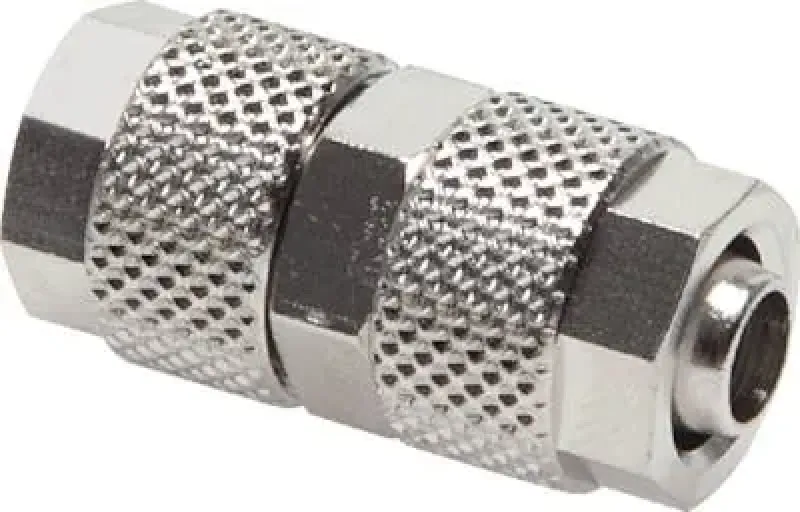 Gerade CK-Doppelverschraubung aus vernickeltem Messing (symmetrisch oder reduzierend darstellbar)