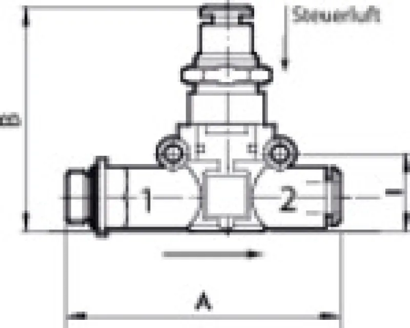 Riegler 3/2-Wegeventile pneumatisch betätigt, Gewinde (Eingang) – Schlauch (Ausgang)