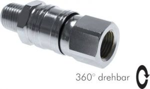 Gerade Drehgelenke, Stahl vernickelt, für Werkzeuge von www.pneumatikshop-online.de