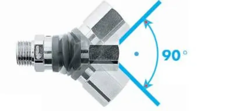 Detailaufnahme des 90° Schwenkmechanismus am Drehgelenk