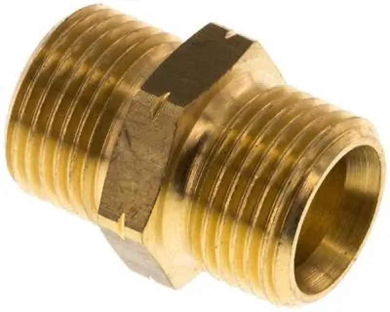 Messing Doppelnippel beidseitig Linksgewinde LH Kennzeichnung PN 16