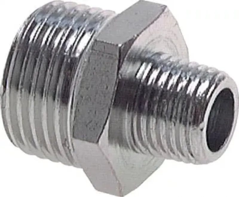 Doppelnippel Messing vernickelt konisches Gewinde 16 bar