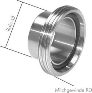 Gewindeanschweißstutzen 1.4404 / 1.4301 (Milchgewinde) DIN 11851 / ähnlich DIN 11851, alle Größen von www.pneumatikshop-online.de