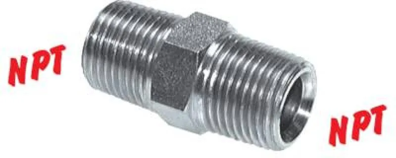 HD-Doppelnippel Stahl verzinkt mit NPT-Gewinde bis 345 bar, alle Größen von www.pneumatikshop-online.de