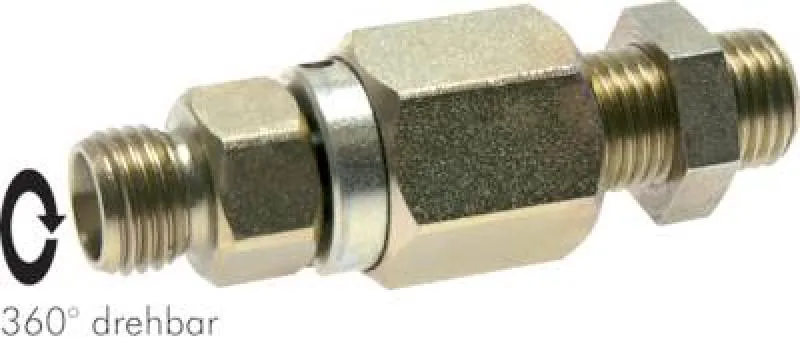 Kugelgeführte Schottdrehverschraubungen, Schneidringanschluss, Stahl verzinkt, alle Größen von www.pneumatikshop-online.de