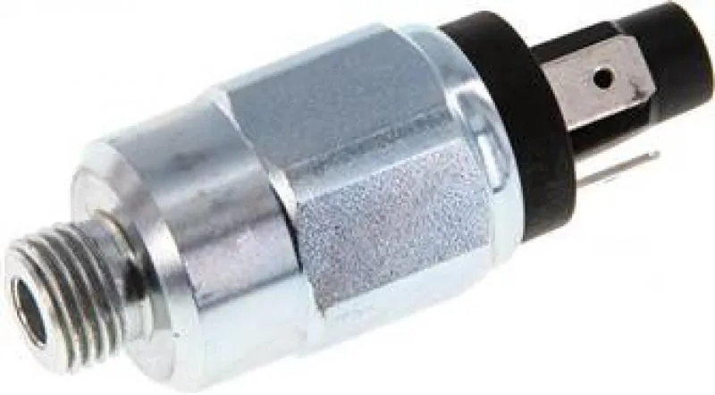 Druckschalter bis 350 bar – Stahl verzinkt / Messing, mit Flachstecker, alle Typen