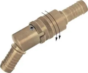 Kupplungsdosen Edelstahl 1.4305, 45° Winkel, Schlauchtülle MIT ENTRIEGELUNG, DN 6 (9 mm Zapfen), Temperierkupplung, GSP, kompatibel zu Hasco,alle Größen,Parker, Hydraulik, Mineralöl, Luft, Wasser, Schmieröl, Schlauch, Druckschlauch, Pneumatik