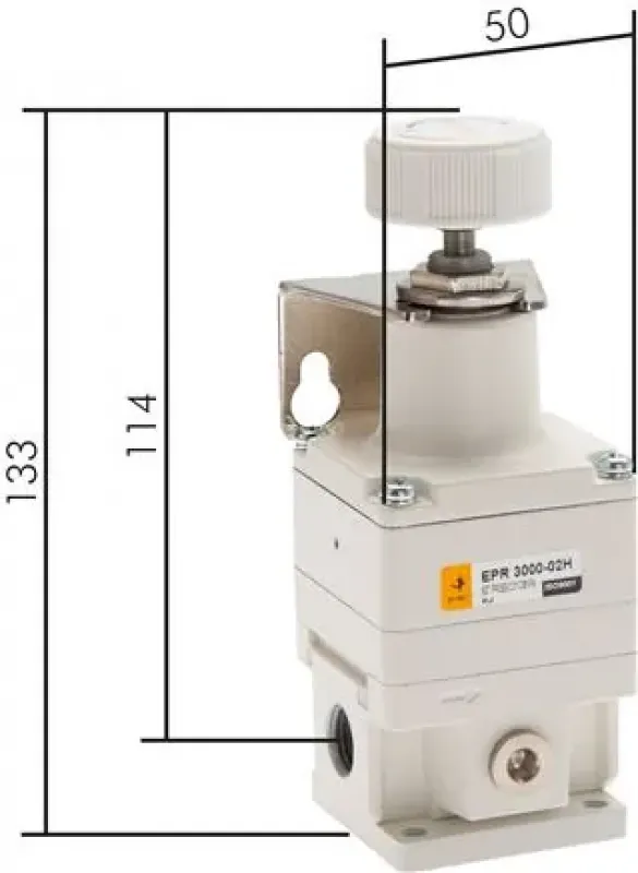 Präzisionsdruckregler Eco-Line Pneumatik mit feinfühligem Einstellknopf