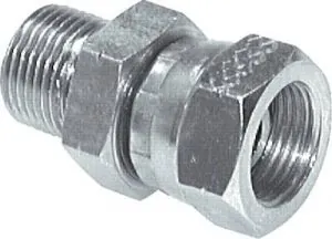 Einstellbare Einschraubverschraubung mit Zollgewinde (60° Universaldichtkegel), bis 400 bar, Stahl verzinkt, Verschraubung, einstellbar, alle Größen