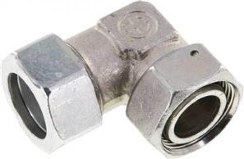 Einstellbare Winkel-Anschlussverschraubungen mit Dichtkegel & O-Ring, Stahl verzinkt, alle Größen