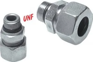 Gerade Einschraubverschraubungen (UNF-/UN-Gewinde), Stahl verzinkt, alle Größen
